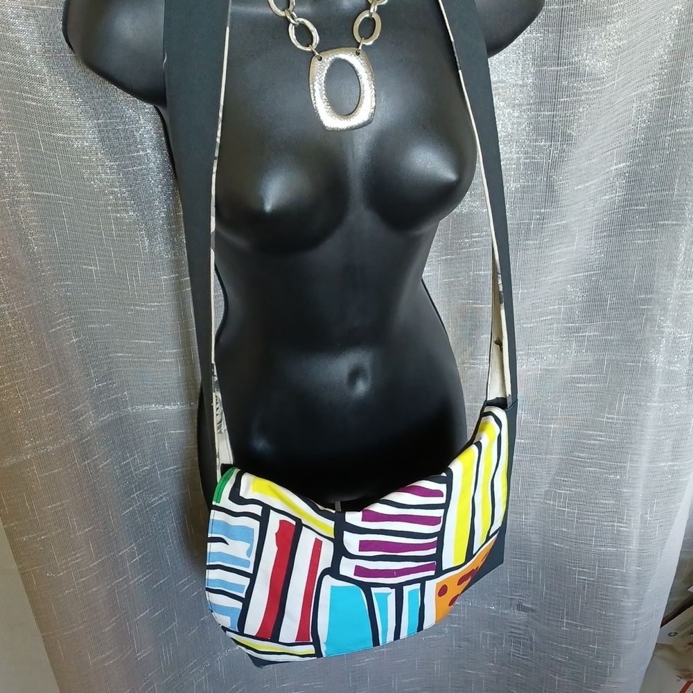Handmade Fabric Messenger Bag, 15 x 11 - Picture 3 of 6
